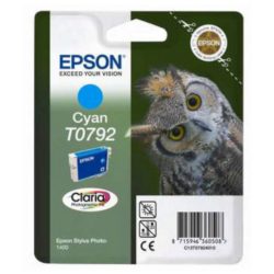 Epson Owl T0792 Claria Photographic Ink, Ink Cartridge, Cyan Single Pack, C13T07924010